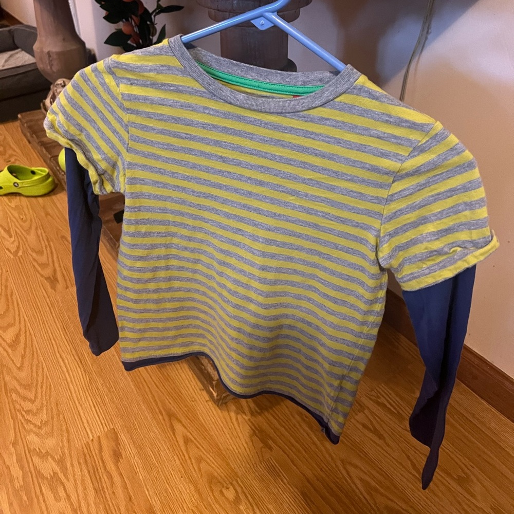 Boys mini Boden striped layered tee